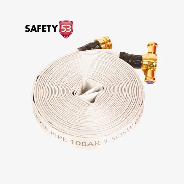 Fire Hose Pipe – 1.5″ White With Brass Coupling
