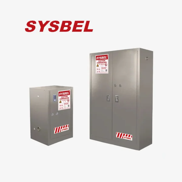 SYSBEL Fireproof Acid Storage Cabinet for Strong Corrosive Chemicals FM and CE Approved