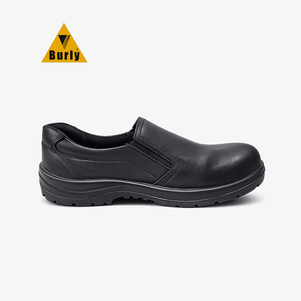 Safety Shoes Slip On 106 Black Burly