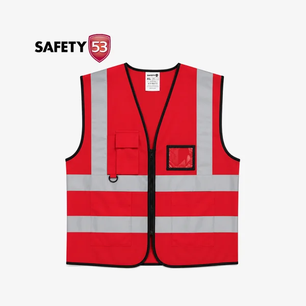 Safety Vest With Pocket (Red)